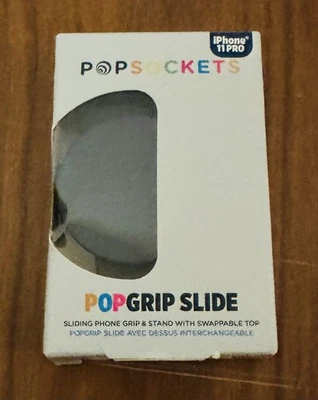 POPSOCKETS Popgrip Slide Black | Sliding Phone Grip for iPhone Pro - Image 1 of 2