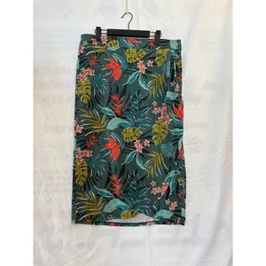 Falda Desgarrada Falda Envolvente Longitud 3 Talla Grande Hasta la Rodilla Estampado Floral Playa Viaje - Imagen 1 de 9