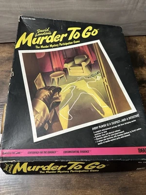 IDEAL David Landau MURDER TO GO Mystery Board Game #24486 1985 Vintage COMPLETE - Image 1 of 4