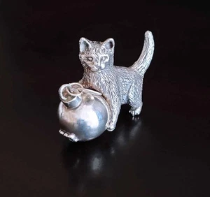 Neiman Marcus 1993 exklusiver J Reed Sterling Kätzchen Weihnachtsschmuck - Bild 1 von 5