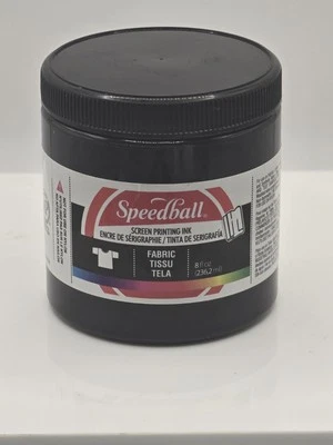 Nueva tinta de serigrafía de tela Speedball negra sellada Foto 1 de 4