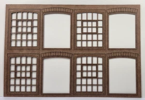 Windows Sheet 3 . Laser Cut Scratch Aid Layout Kit O Gauge 7mm Model Railway - Picture 1 of 2