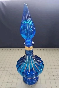 BOTELLA DE CRISTAL AZUL DORADO I DREAM OF GENIE - Imagen 1 de 7
