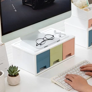 Computer Monitor Stand Bracket With Drawer PC Screen Laptop Working Holder Ra GA - Picture 1 of 20