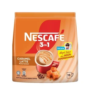 Nescafe 3 in 1 CARAMEL Coffee Latte - Instant 17.64 Ounce (Pack of 1) - Picture 1 of 7