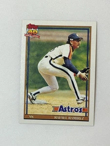 Tarjeta de béisbol vintage 1991 Topps 40 años Rafael Ramírez #423 Astros - Imagen 1 de 2