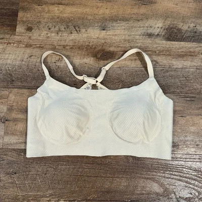 Hanes Womens XL Beige Seamless Wireless Bra Lace Detail Adjustable Straps 0421M8 - Image 1 of 4