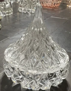 Full Lead Crystal KISS HERSHEY'S JONAL Crystal Ltd West Germany Trinket Candy 4" - Picture 1 of 3