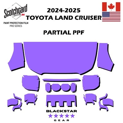 TOYOTA LAND CRUISER 2024-25 Pre-Cut 3M PRO Paint Protection Film Partial PPF - Image 1 of 3