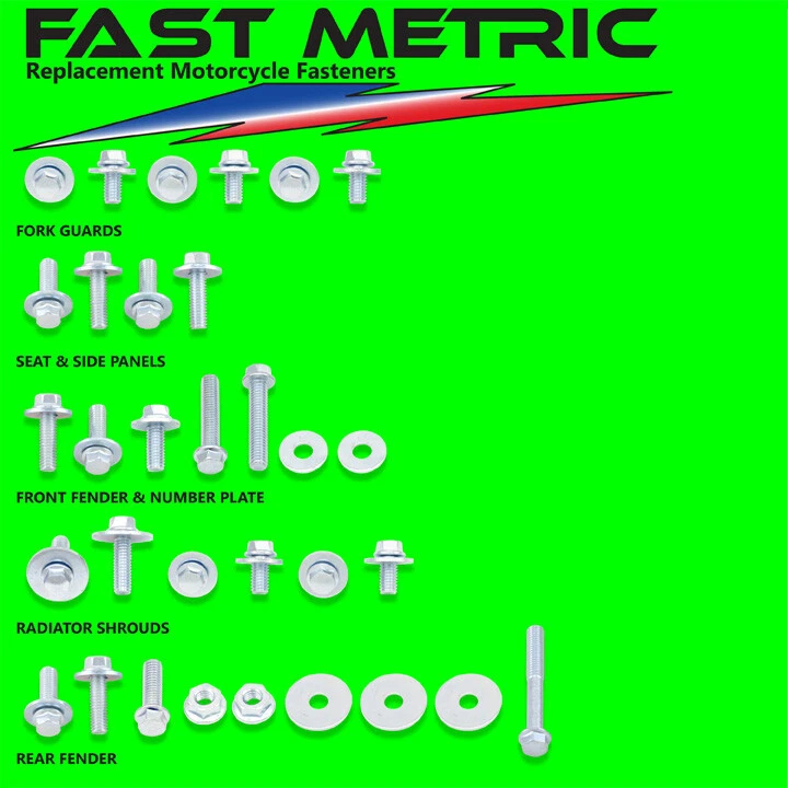 1998 - 2002 KX 125 塑料和车身螺栓套件-您需要的紧固件-保证 — 第 1/1 张图片