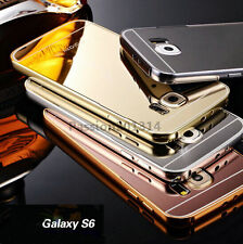 Luxury Aluminum Bumper Mirror Back Case Cover For Samsung Galaxy S6 Edge Plus