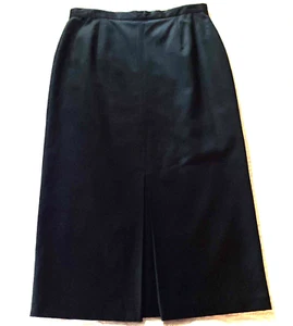 Nygard Collection Skirt Women Sz 12 Tall Black Pencil Lined 100% Worsted WOOL - Bild 1 von 11