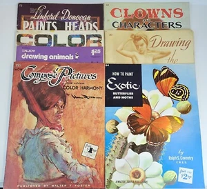 Lot of 7 WALTER T. FOSTER Art Instruction Books - Drawing, Painting, Faces - Picture 1 of 6