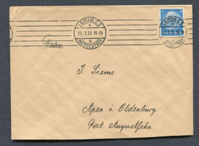 Reich alemán: bonita portada de 1933 - Leipzig C 2 - usada Foto 1 de 2