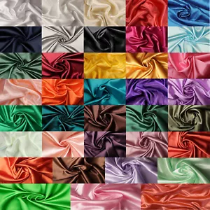 SATIN Stoff glänzend Meterware Dekoration Kleidung Karneval Hochzeit EUR 2,99/m - Bild 1 von 39