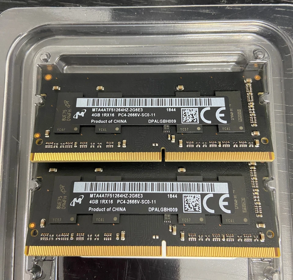 Micron 8GB (2x4GB) RAM MTA4ATF51264HZ-2G6E3 PC4-2666V-SC0-11 MAC Apple - Image 1 of 1