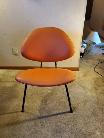 Original MCM Maurizio Tempestini Homecrest Clam Shell Chair Orange Slice Lounger Cover