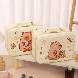 Large Capacity Capybara Storage Box Cute Cartoon Capybara Handheld Makeup Case - Picture 1 of 16