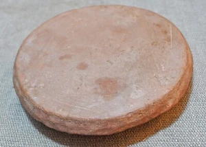 Originale Antico Intagliato a Mano Sabbia Beige Zafferano Smerigliatura Targa - Picture 1 of 4