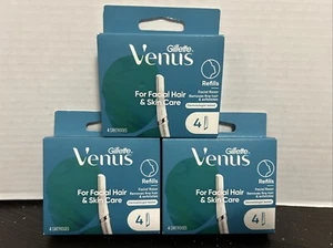 Gillette Venus Facial Hair & Skin Care Razor Refills Lot NEW - Picture 1 of 2
