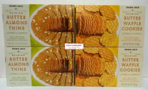 Trader Joe's Belgian Butter Almond Thins & Butter Waffle Cookies (4 Boxes) - Picture 1 of 2