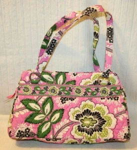 Vera Bradley Priscilla Pink Whitney Shoulder 2 Strap Bag Purse, Paisley RETIRED - Picture 1 of 9