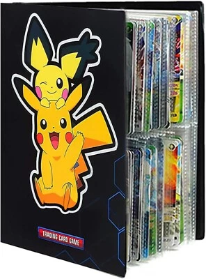 MARKENLOS Pokemon Sammelalbum Pikachu & Pichu Sammelmappe für 240 Karten, idealer Schutz