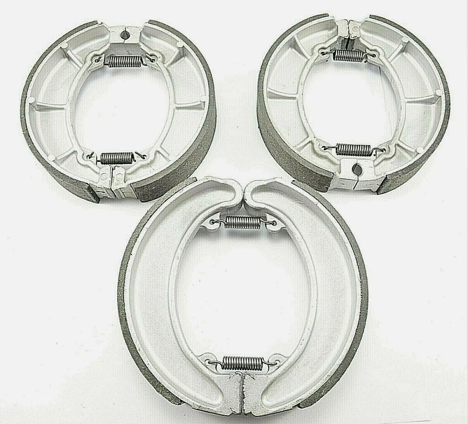 ZAPATOS DE FRENO DELANTEROS Y TRASEROS ADHERIDOS HONDA ATC250SX y ATC250ES ROJO GRANDE (1985-87)  Foto 1 de 1