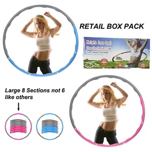 PROFESSIONAL HULA HOOP WEIGHTED COLLAPSIBL FITNESS EXERCISE MASSAGER ABS WORKOUT - Picture 1 of 11