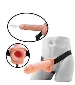 Dildo grande realistico fallo grosso vaginale anale pene eiaculante indossabile - Foto 1 di 10