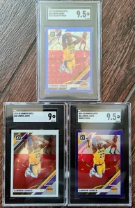 3 Lebron James 2019-20 DONRUSS OPTIC #60 BLUE PURPLE PRIZM BASE SGC 9.5 9 MINT - Picture 1 of 4