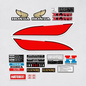 Sticker Emblems Honda XL175 XL 175 Side Cover Fuel Gas Tank Complate Cute 2