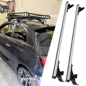 Car 48" Top Roof Rack Cross Bars Luggage Cargo Carrier For Fiat 500 Abarth - Picture 1 of 12