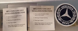 Mercedes Benz Jacke/Shirt Patch & drei MBCA Static Cling Logos - RAR - Bild 1 von 1
