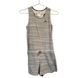 Adidas | Girls Transition Jersey Romper Jumper Heathered Gray Size L/14 - Picture 1 of 9