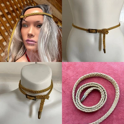 CINTURÓN XS Serpentine Gold DE COLECCIÓN AÑOS 70 SKINNY Era Disco Foto 1 de 4