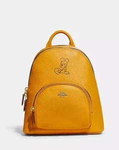 Coach X Disney Mickey Mouse Mini Backpack 23 Yellow Rare Great Shape - Picture 1 of 17