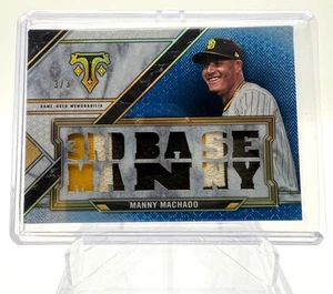 2021 Topps Triple Threads Manny Machado Game Used Patch Sapphire TTR-MM5 3/3 - Picture 1 of 2