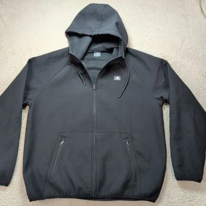 New Balance Men’s XL Black Full Zip Hooded Jacket with Zipper Pockets EUC - Picture 1 of 11