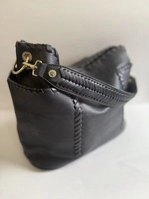 Steve Madden Black Leather Sammy Bucket Shoulder Bag Gold Hardware - Image 1 of 4