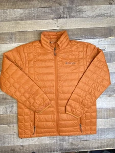 Columbia Turbo Down Jacket Mens L Insulated Puffer Full Zip Orange 590TD Fill - Picture 1 of 14