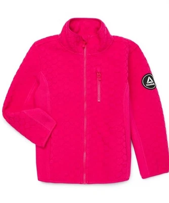 Reebok Girls Fleece Jacket with Embossed Hearts New - Image 1 of 4