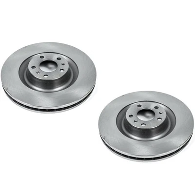 SET-P15EBR824-2 Discos de freno Powerstop Juego de 2 ruedas delanteras para VW Audi A8 Quattro Foto 1 de 3