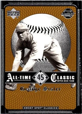2002 Upper Deck Sweet Spot Classics #45 George Sisler baseball card 11B - Image 1 of 2