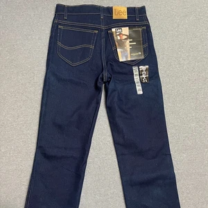 Vintage Lee Jeans Mens 32X36 Blue Regular Straight Dark Wash Stretch Denim - Bild 1 von 14