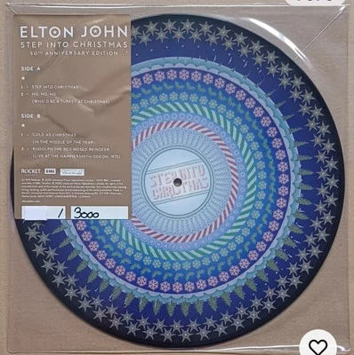 Elton John - Step Into Christmas Zoetrope Vinyl New numbered under 100 out 3000 - Image 1 of 3