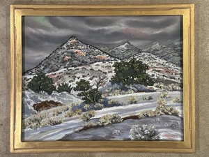 ORIGINAL Helmuth Naumer Arroyo and Mountains 1980 Pastel 22x28” Artwork - Picture 1 of 7