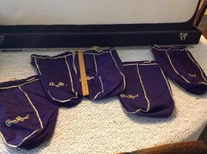 Lot of 5 Crown Royal 1.75L Large Purple & Gold Drawstring Bags - 12 inch  - Picture 1 of 3