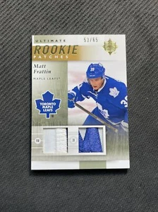 2011-12 UPPER DECK ULTIMATE MATT FRATTIN ROOKIE DUAL PATCH URJ-MF #ed 53/65 - Picture 1 of 2