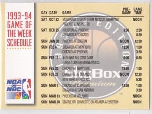 M) 1993-94 Skybox Basketball Trading Card - Game of the Week Schedule #23 - Picture 1 of 2